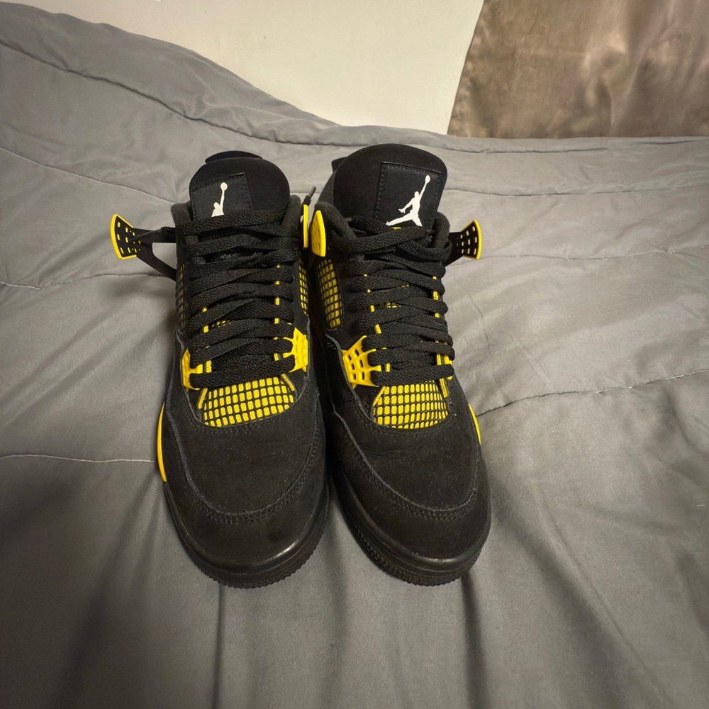 Jordan Black and Yellow High-Top Sneakers